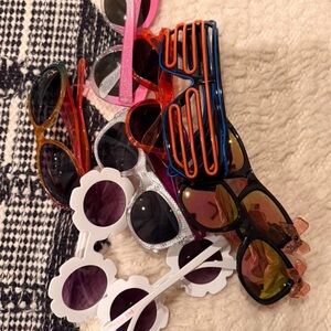Kids Multi-Pack Fashion Sunglasses - Assorted White, Black, Pink, Orange, Blue